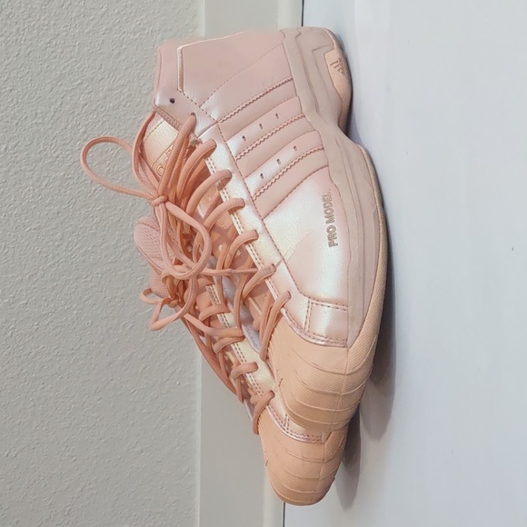 Adidas Pro Model 2G Glow Pink Mens Leather Basketball Shoes Size 11 - Picture 6 of 9
